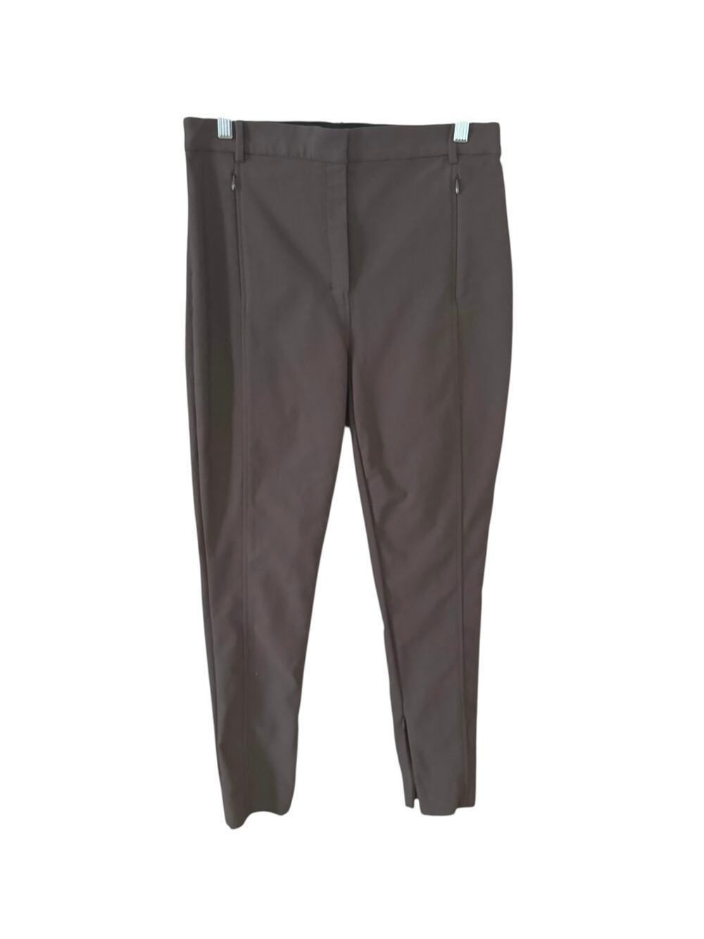 MM LaFleur The Curie Pants Power Stretch Size 8 Dark Mink Zip Hem Riding Pant